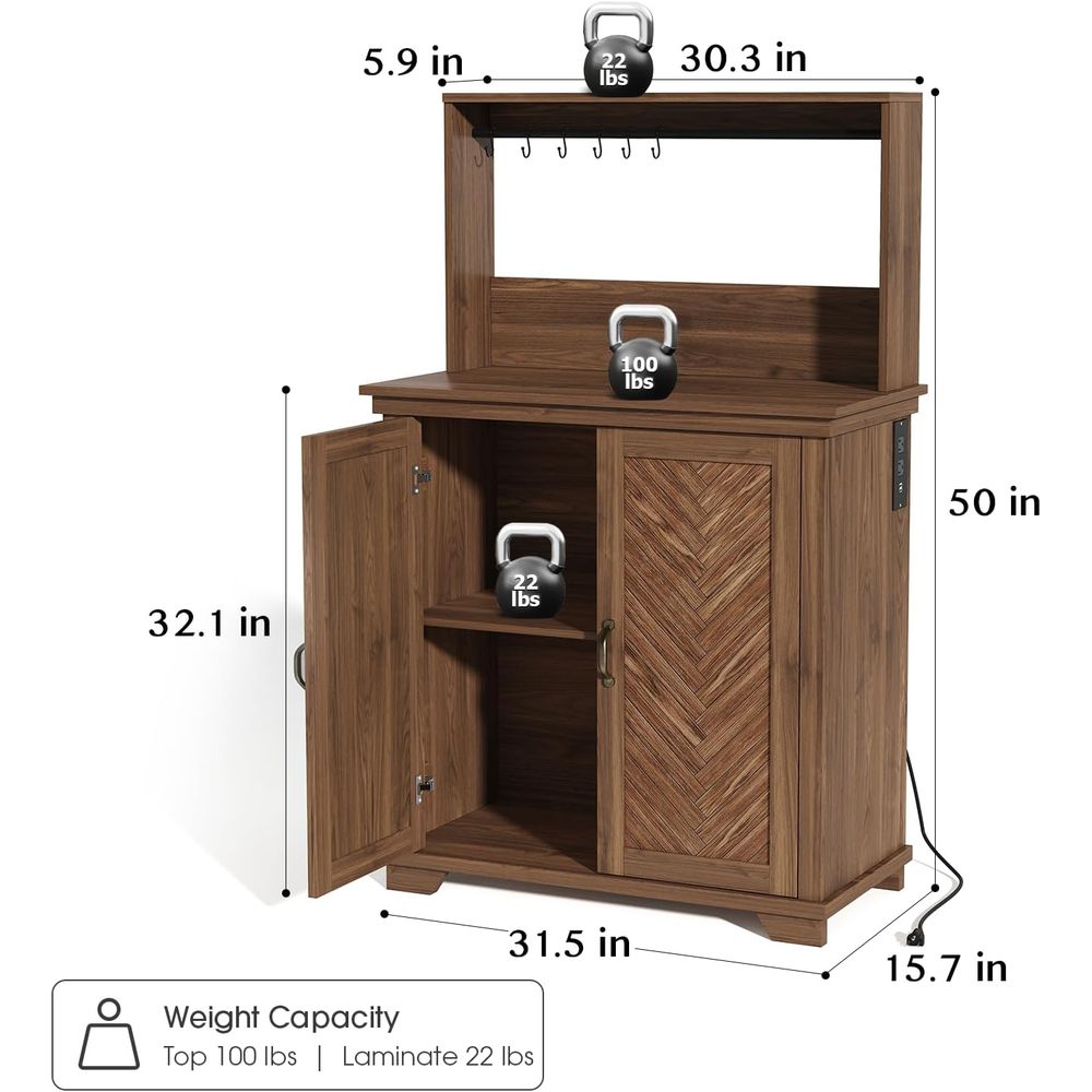 Coffee Bar Cabinet with Storag - مراجعة Home Bar And Cabinet وسعره