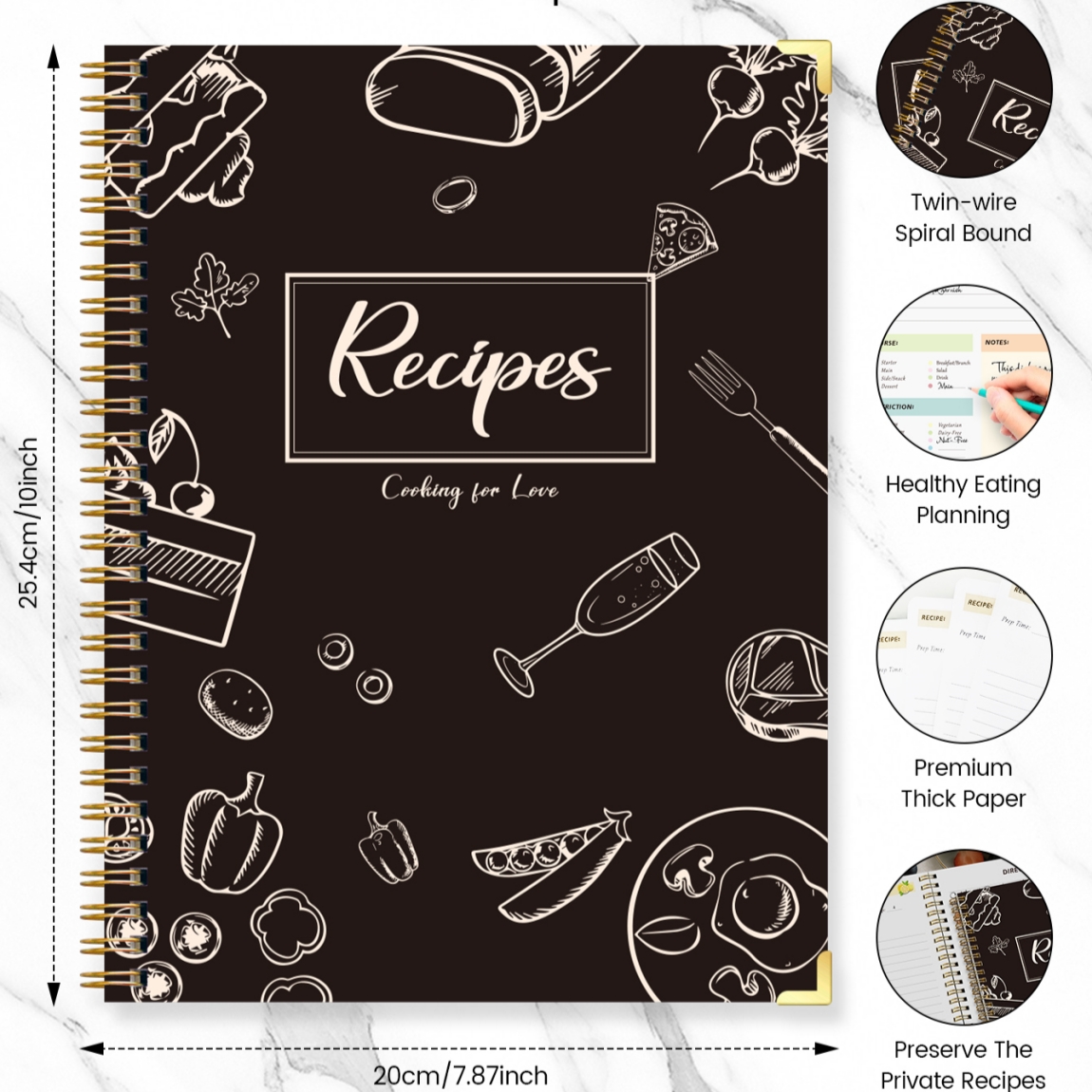 Recipe Journal Notebook with S - مراجعة Cocktail Recipe Book وسعره