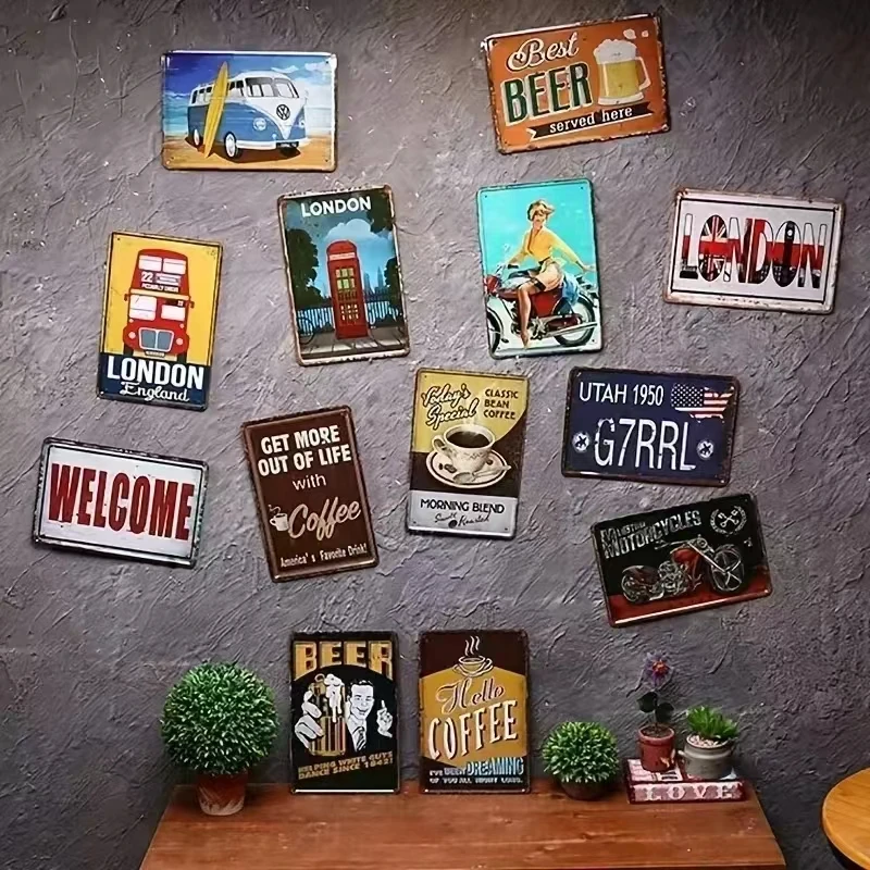 Vintage Iron Wall Sign Flat Me - مراجعة Home Bar Word وسعره
