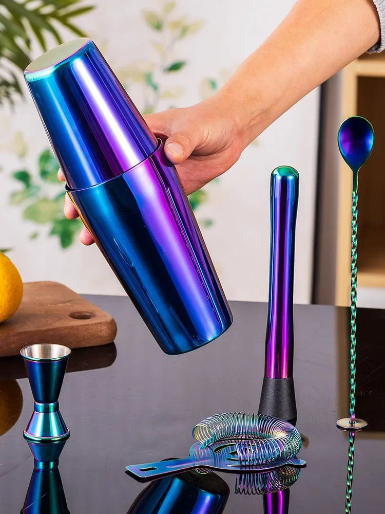 5/7pcs Rainbow Cocktail Shaker - مراجعة Boston Shaker Set وسعره