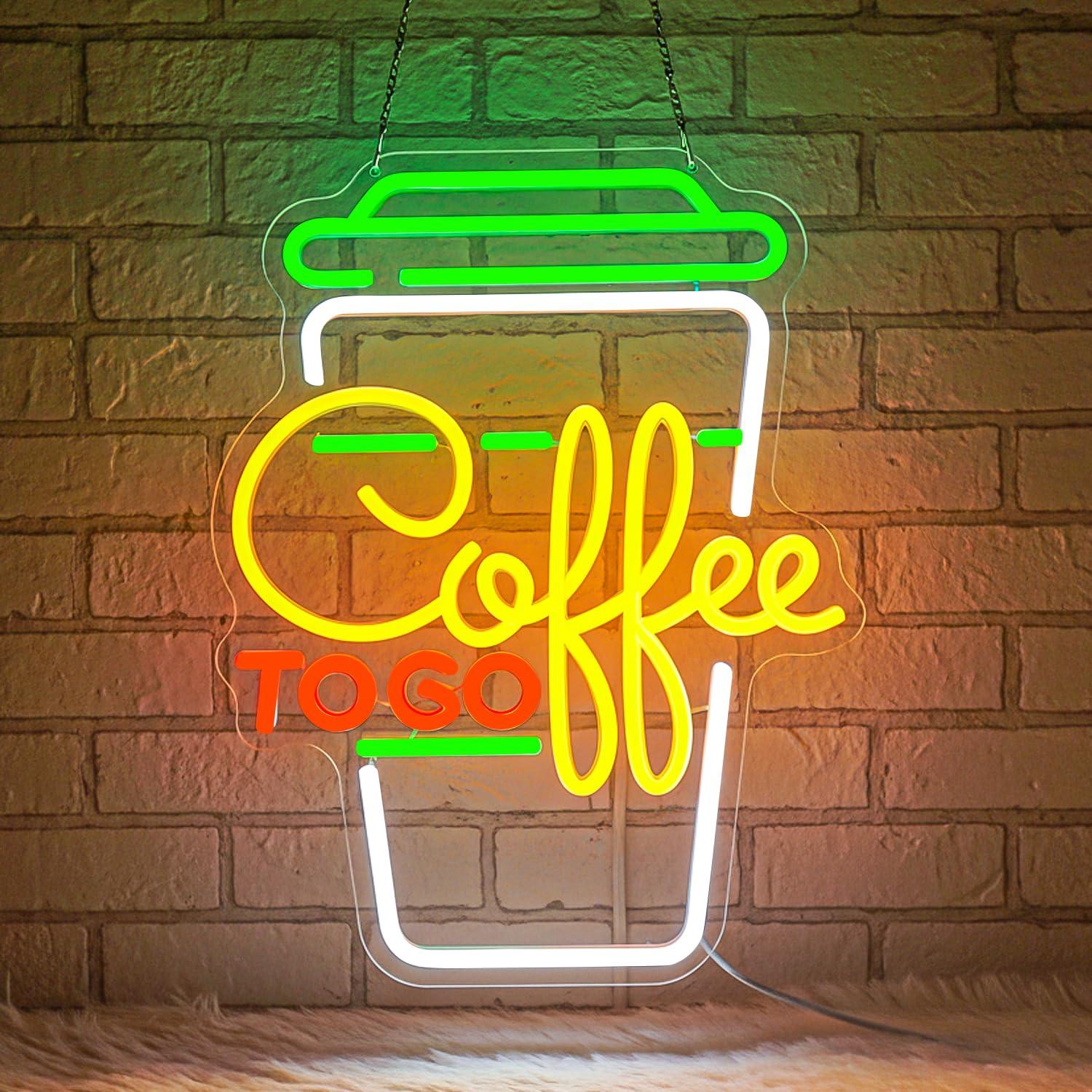Coffee Neon Sign USB Dimmable  - مراجعة Home Bar Signs وسعره