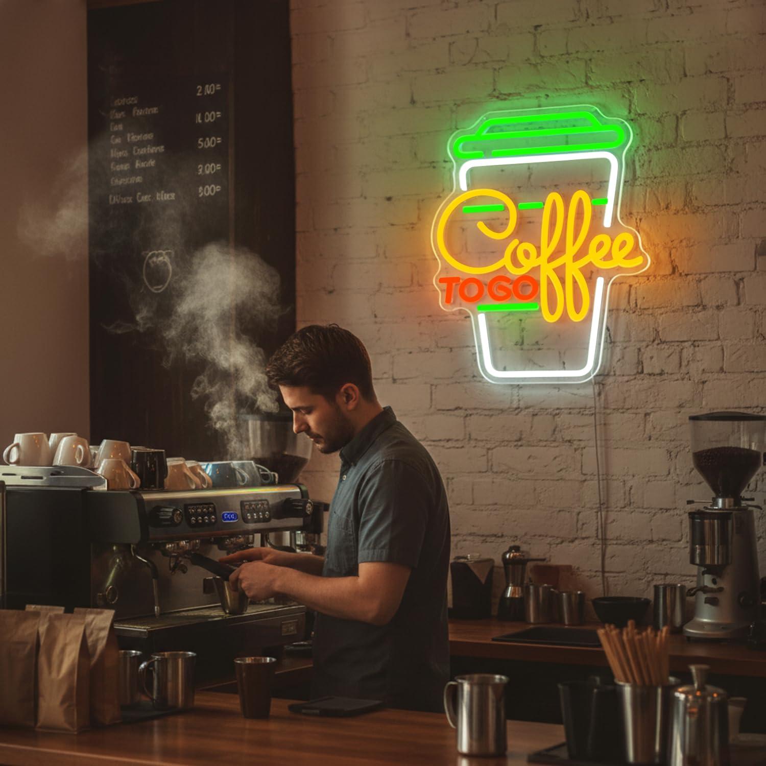 Coffee Neon Sign USB Dimmable  - مراجعة Home Bar Signs وسعره