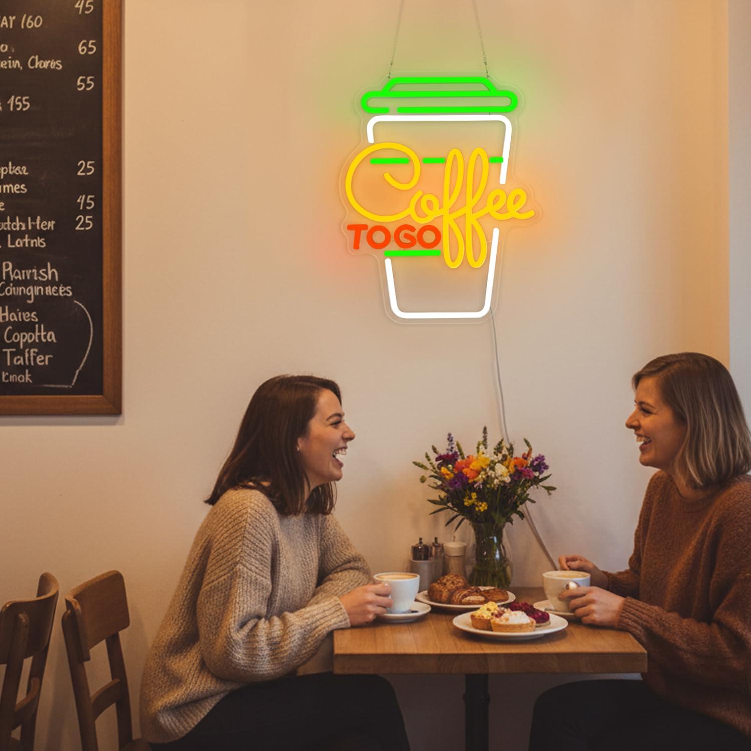 Coffee Neon Sign USB Dimmable  - مراجعة Home Bar Signs وسعره