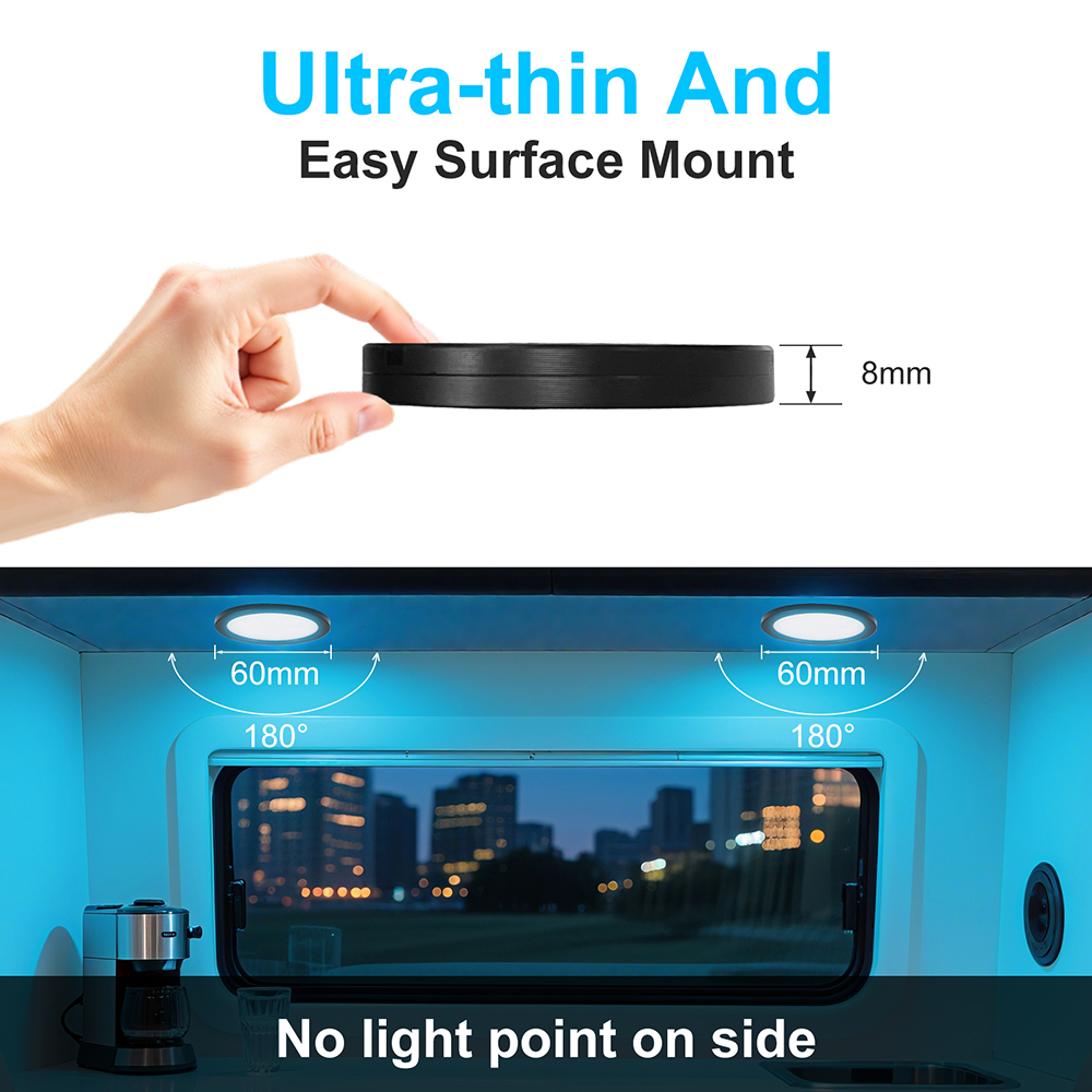 1/2/4/6 Lamp RGB LED Under Cab - مراجعة Home Bar And Cabinet وسعره