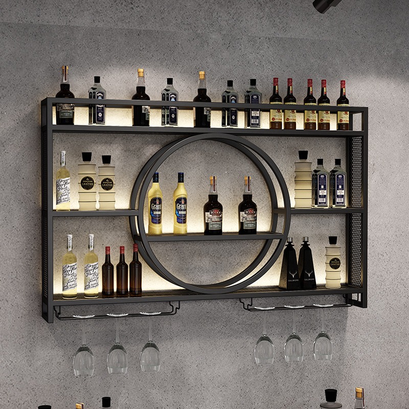 Bar wine rack wall-mounted win - مراجعة Home Bar And Cabinet وسعره