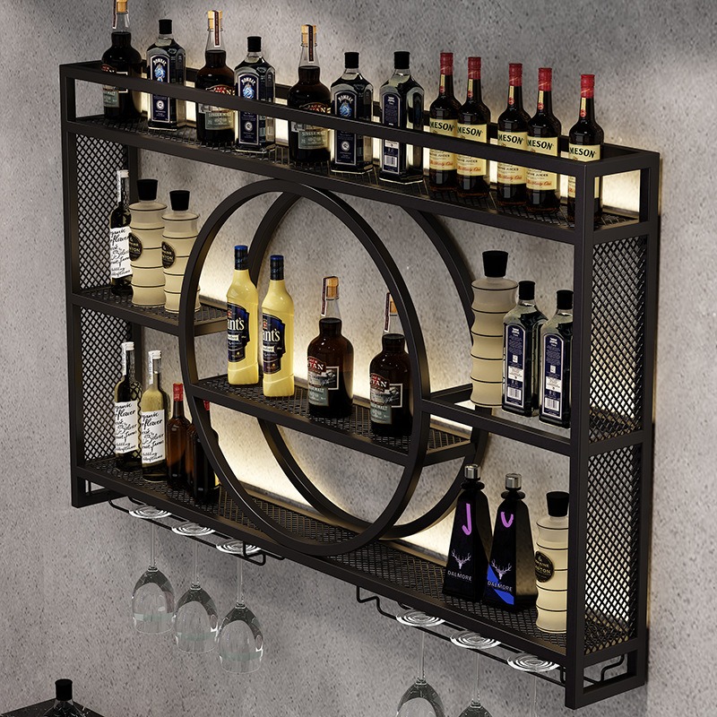 Bar wine rack wall-mounted win - مراجعة Home Bar And Cabinet وسعره