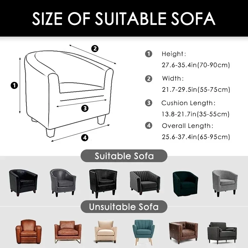 Elastic Club Chair Cover Jacqu - مراجعة Home Bar Seating وسعره