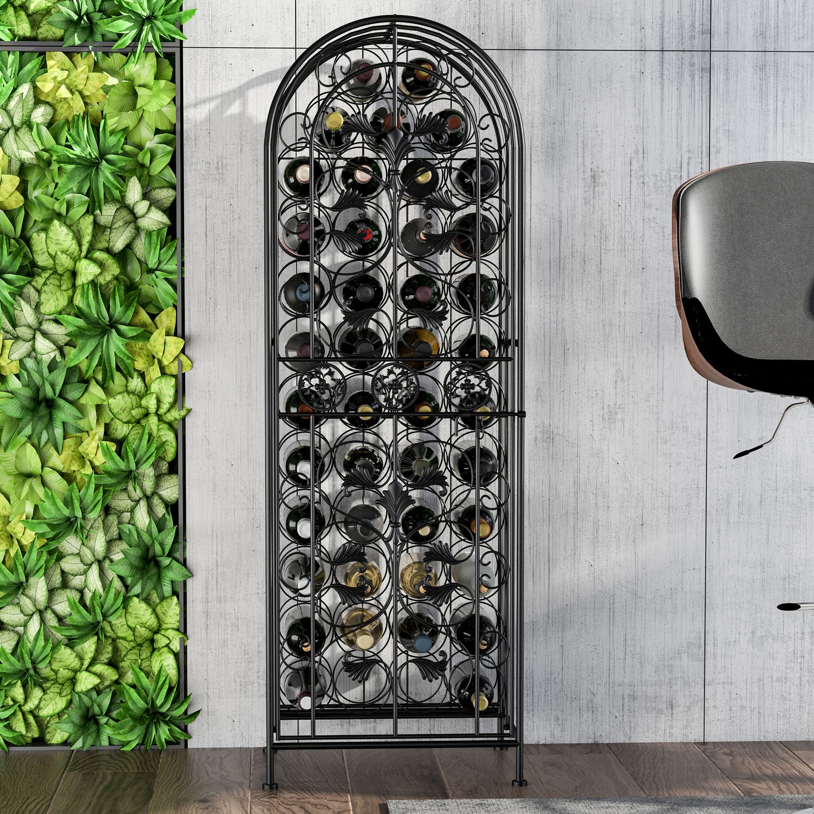 Free Standing Wine Rack 45 Bot - مراجعة Home Bar And Cabinet وسعره