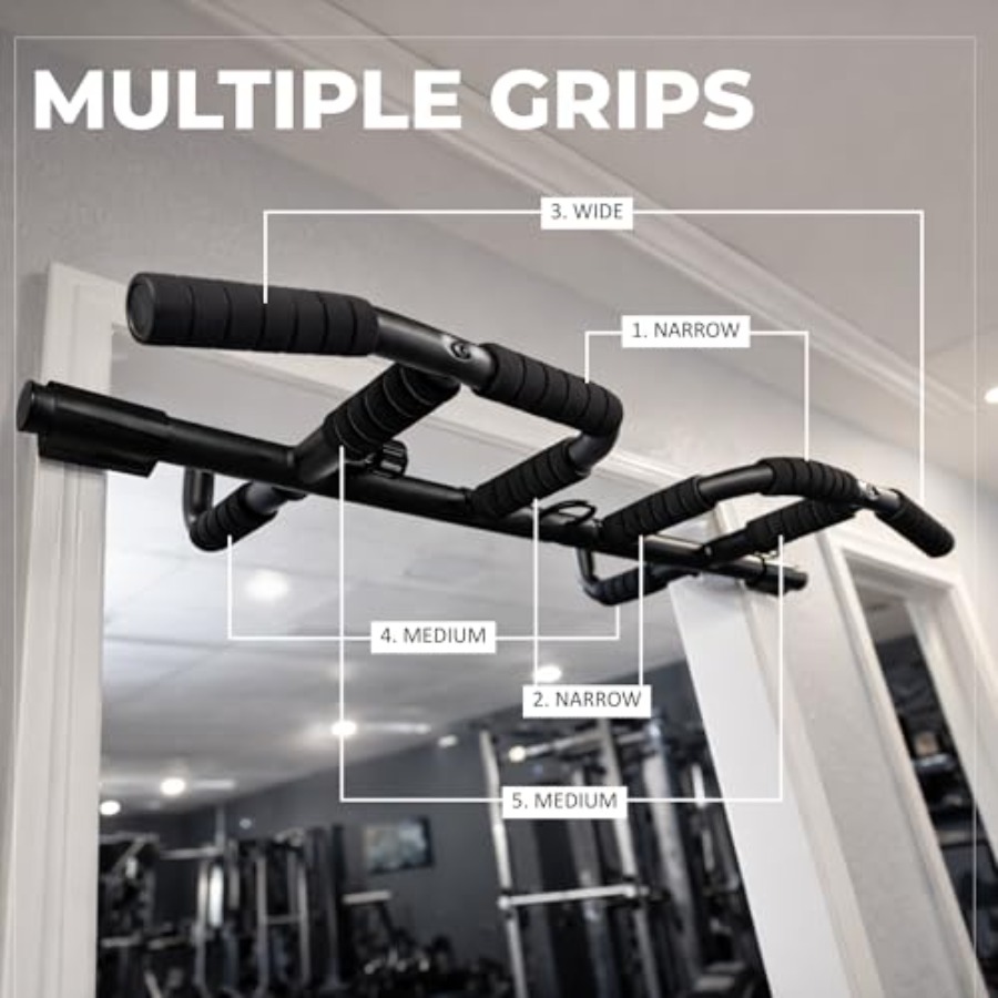 Doorway Pull Up Bar Set with S - مراجعة Home Bar Setup وسعره
