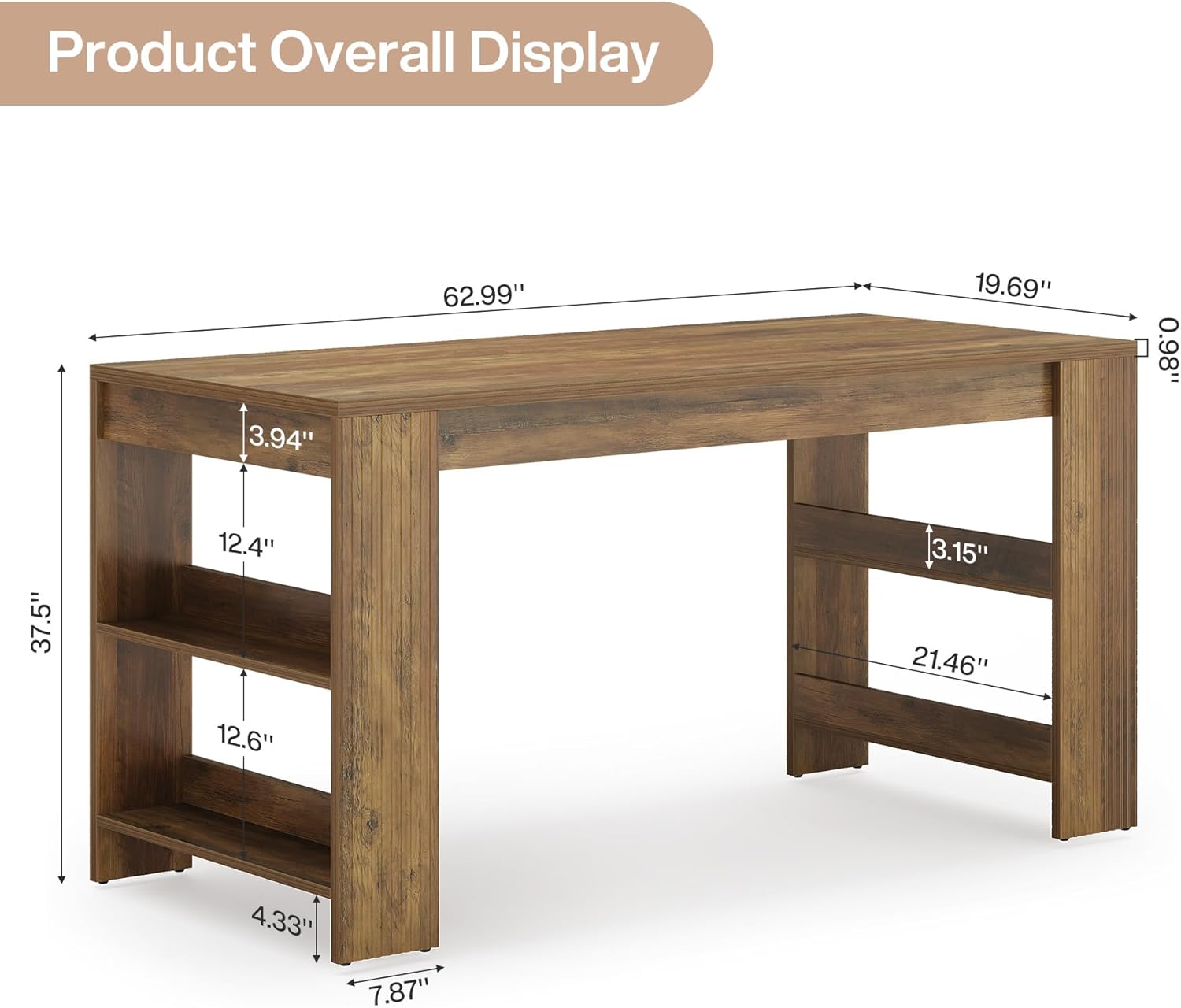63-Inch Kitchen Island with St - مراجعة Home Bar Shelves وسعره