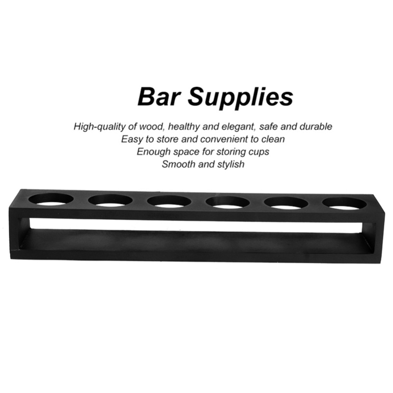 Black Wooden Wine Glass Rack C - مراجعة Home Bar Stand وسعره