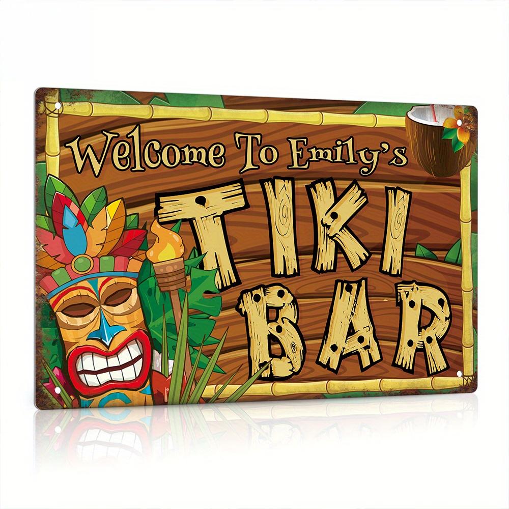 Custom  Decor Tiki Bar Sign, P - مراجعة Home Bar Cafe وسعره