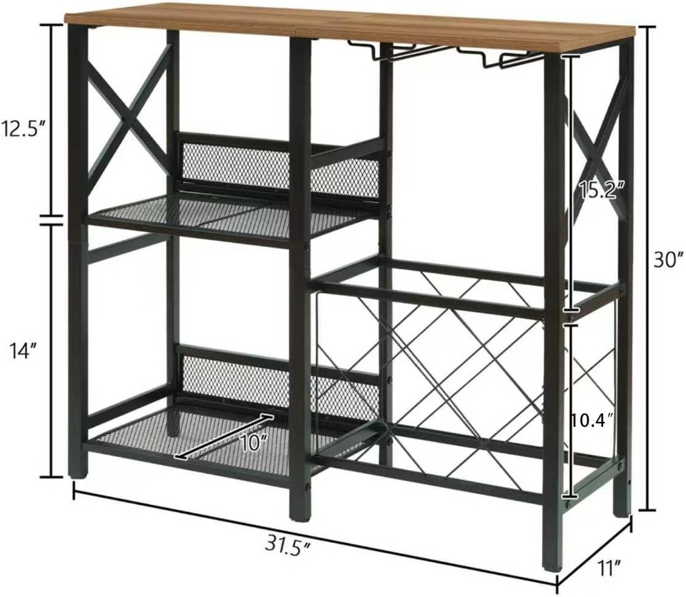 Rustic Freestanding Wine Rack  - مراجعة Home Bar And Cabinet وسعره
