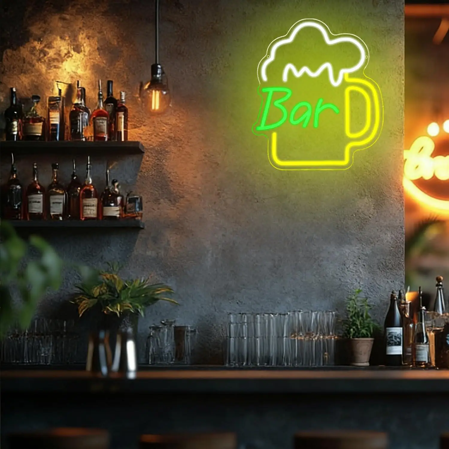 Beer Bar Neon Sign USB Dimmabl - مراجعة Home Bar Signs وسعره