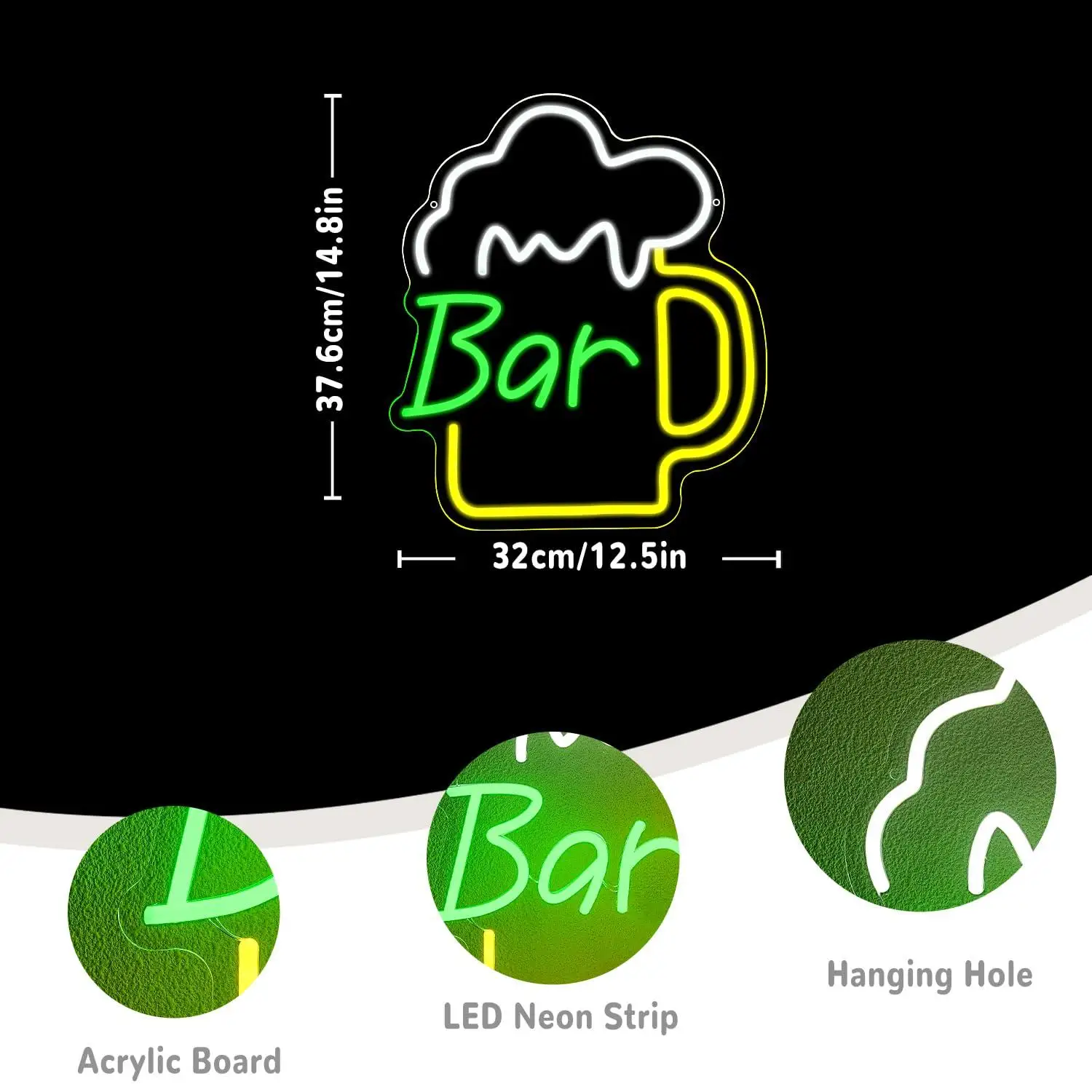 Beer Bar Neon Sign USB Dimmabl - مراجعة Home Bar Signs وسعره