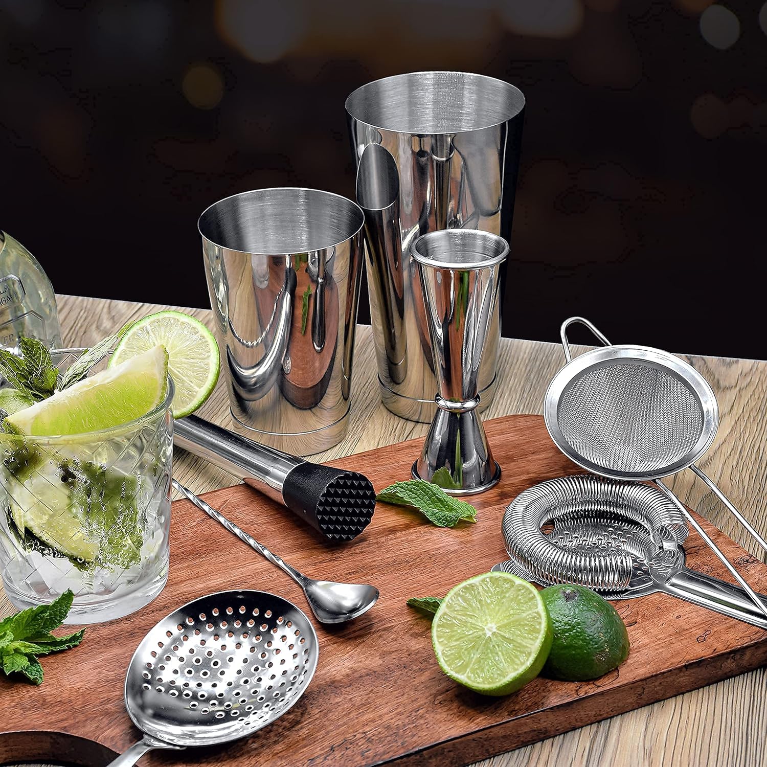 Cocktail Strainer and Shaker S - مراجعة Boston Shaker Set وسعره