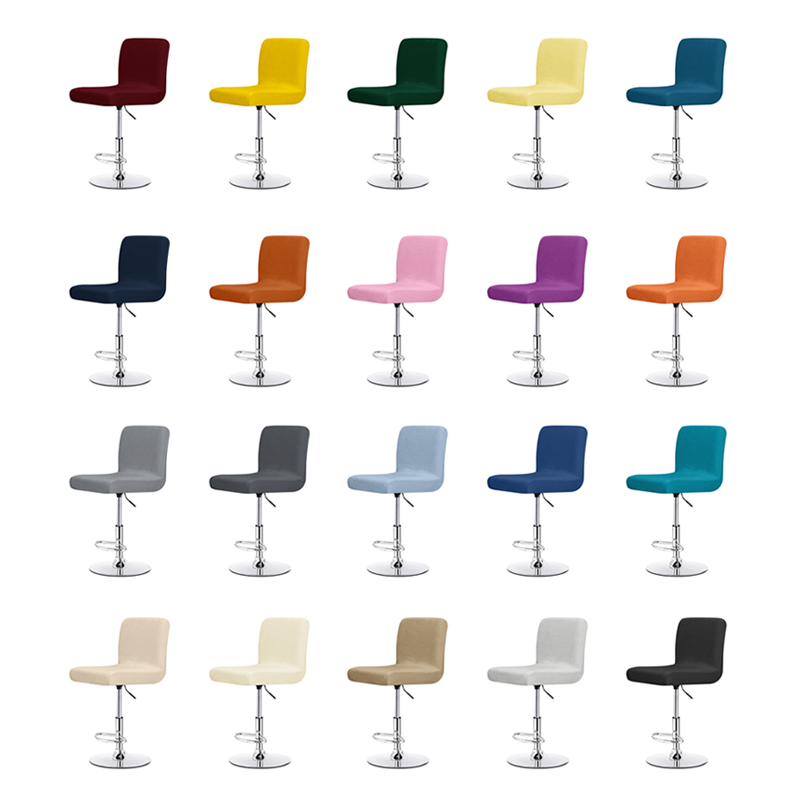 Velvet Solid color Chair Cover - مراجعة Home Bar Seating وسعره