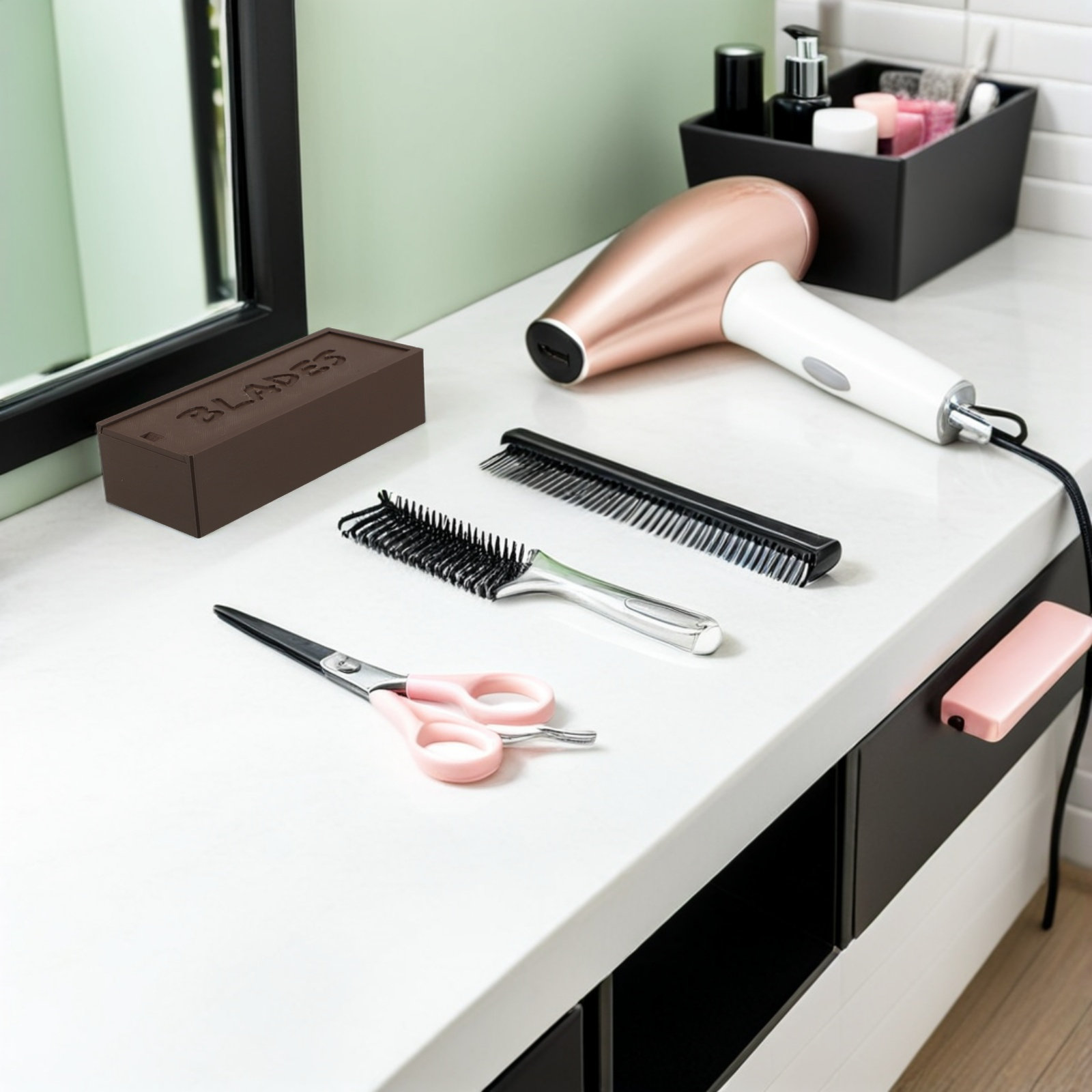 Brown Plastic Blade Storage Ca - مراجعة Home Barber وسعره
