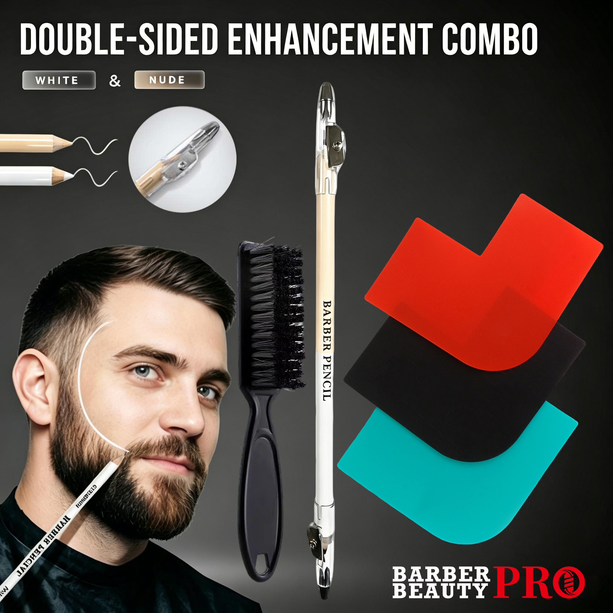 3Pcs Double-sided Barber Beard - مراجعة Home Barber وسعره