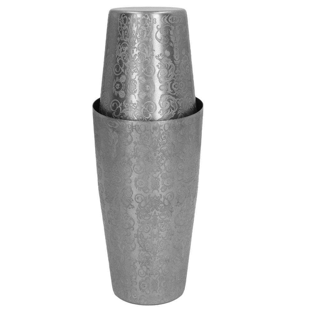 2 Piece Set Etched Pattern Bos - مراجعة Boston Shaker Set وسعره