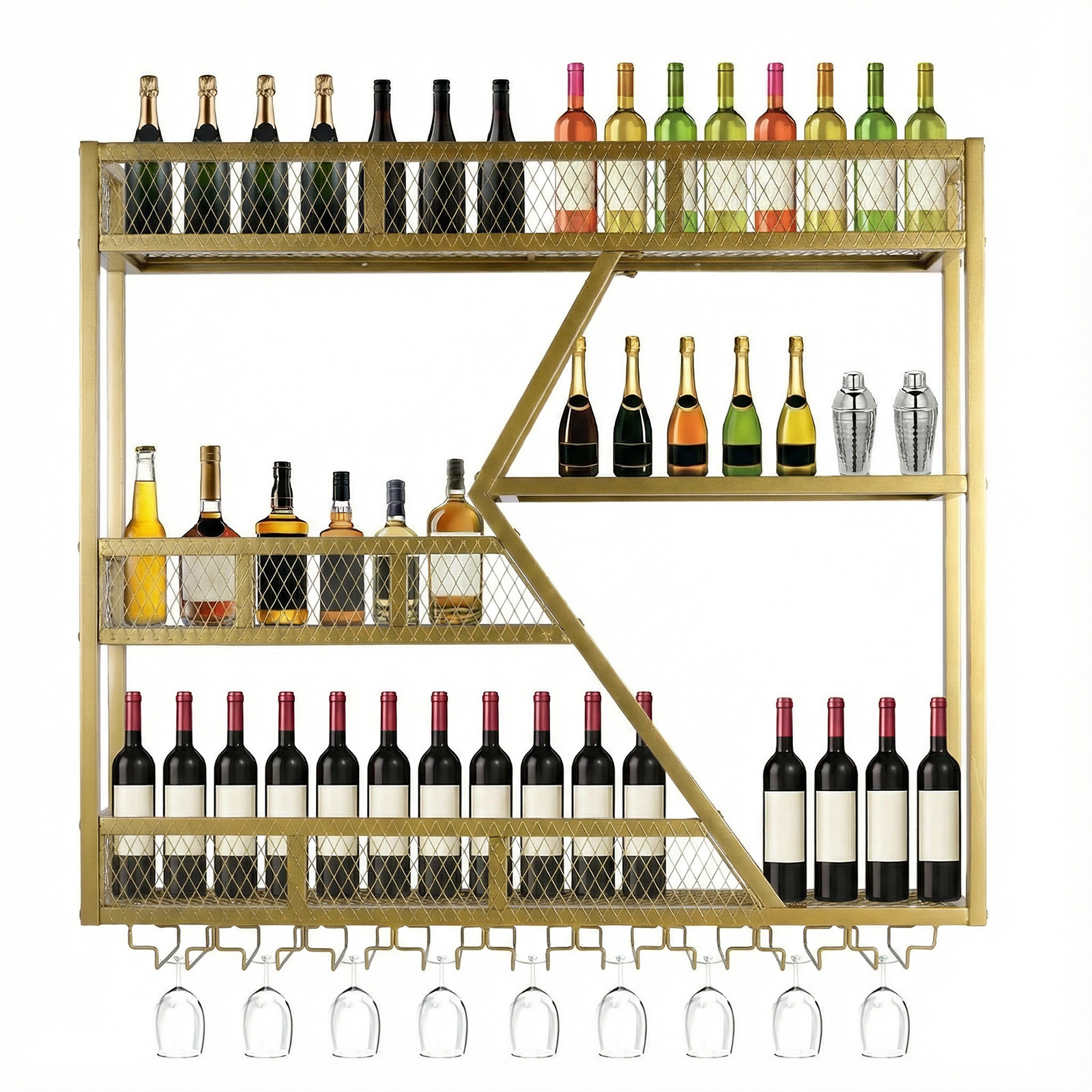39in 3-Tiers Floating Bar Shel - مراجعة Home Bar Shelves وسعره