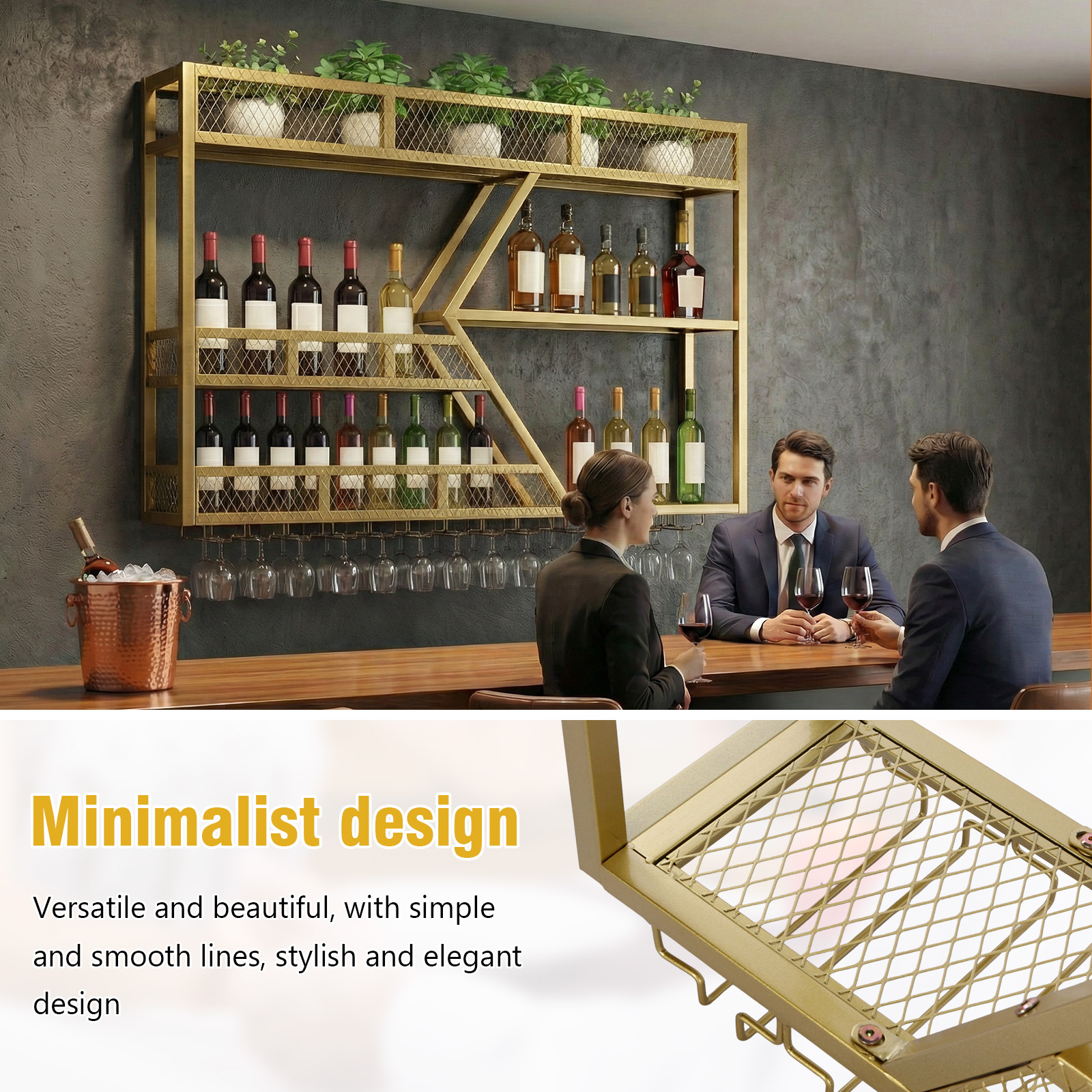 39in 3-Tiers Floating Bar Shel - مراجعة Home Bar Shelves وسعره