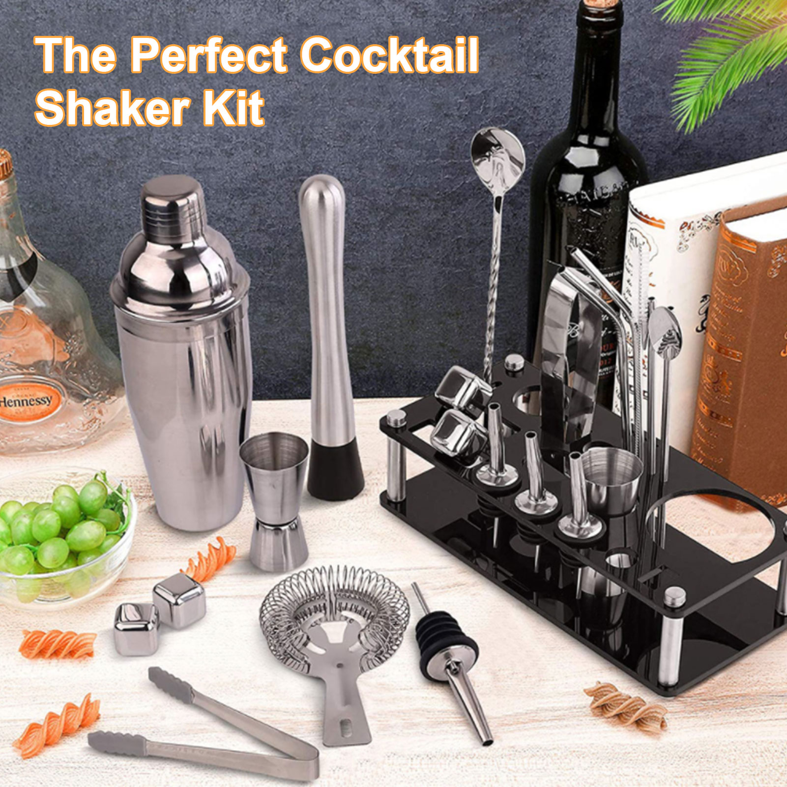 Cocktail Making Set Shaker Sta - مراجعة Cocktail Recipe Book وسعره