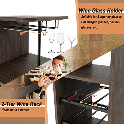 3-Piece Industrial Bar Set: Br - مراجعة Home Bar And Counter وسعره