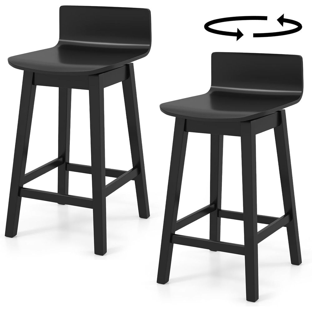 Swivel Solid Wood Bar Stools S - مراجعة Home Bar And Counter وسعره
