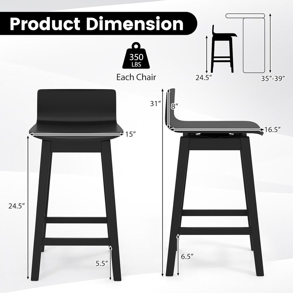 Swivel Solid Wood Bar Stools S - مراجعة Home Bar And Counter وسعره