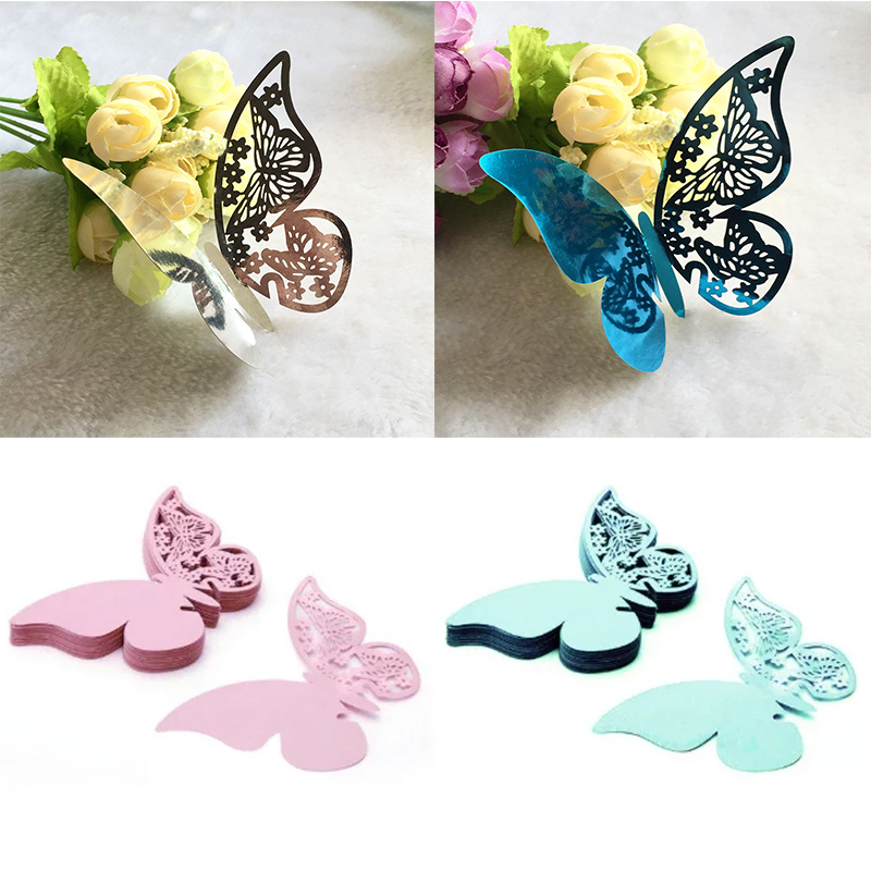 50Pcs/lot 3D Butterfly Party C - مراجعة Cocktail Recipe Book وسعره
