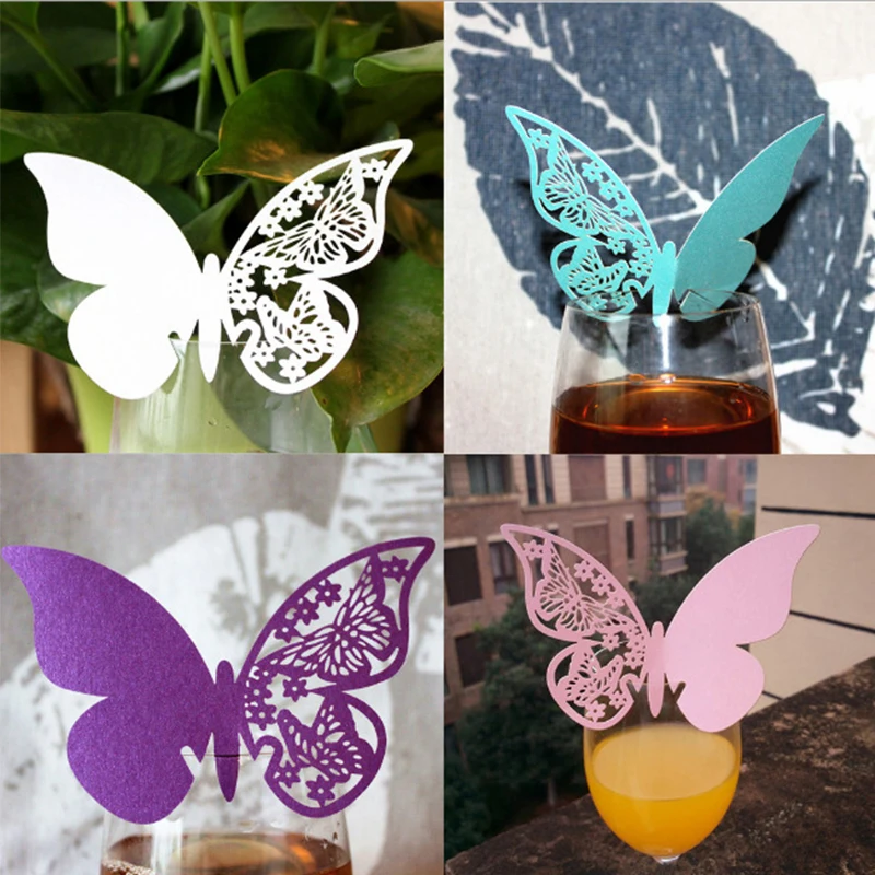 50Pcs/lot 3D Butterfly Party C - مراجعة Cocktail Recipe Book وسعره