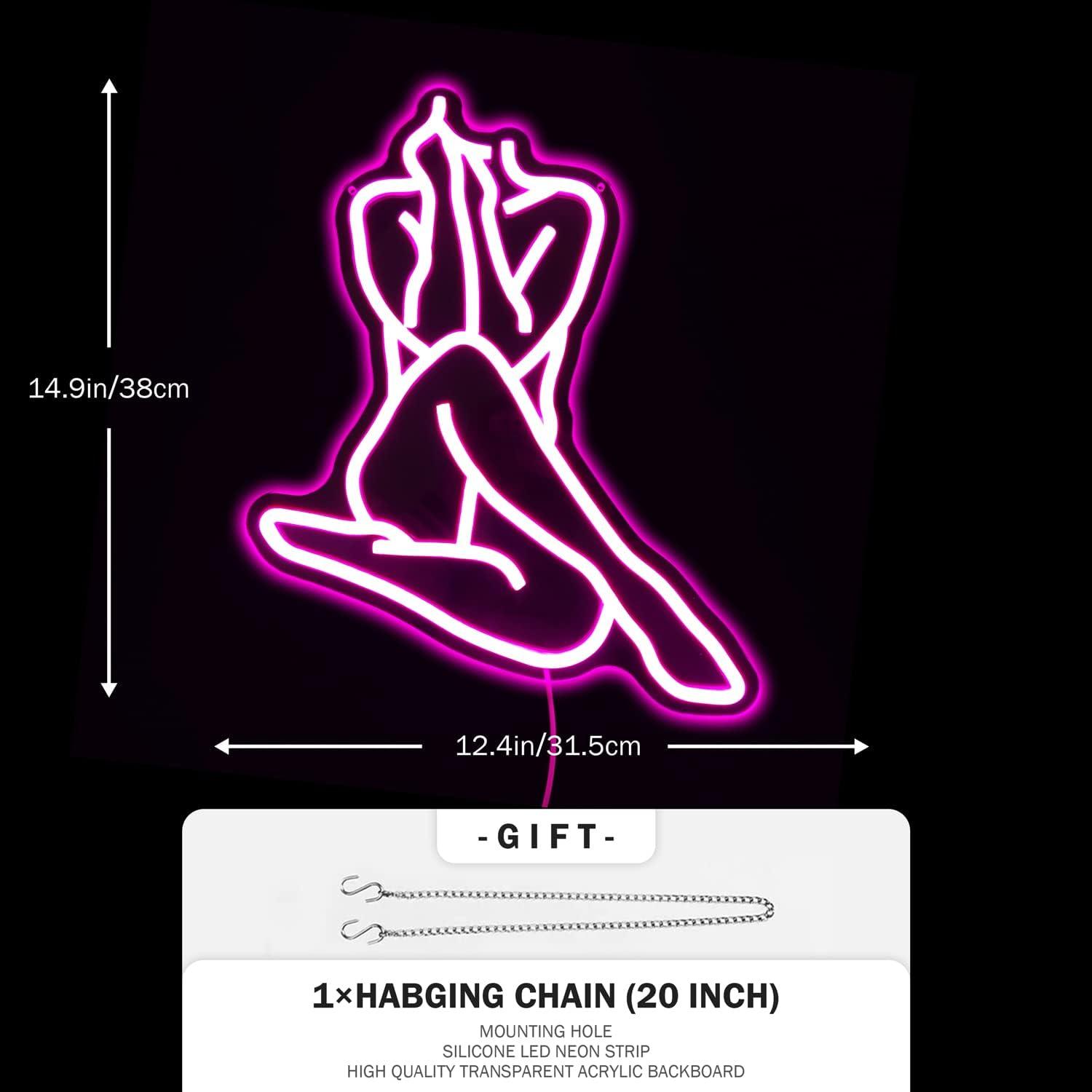 Lady Neon Sign Dimmable LED Li - مراجعة Home Bar Signs وسعره