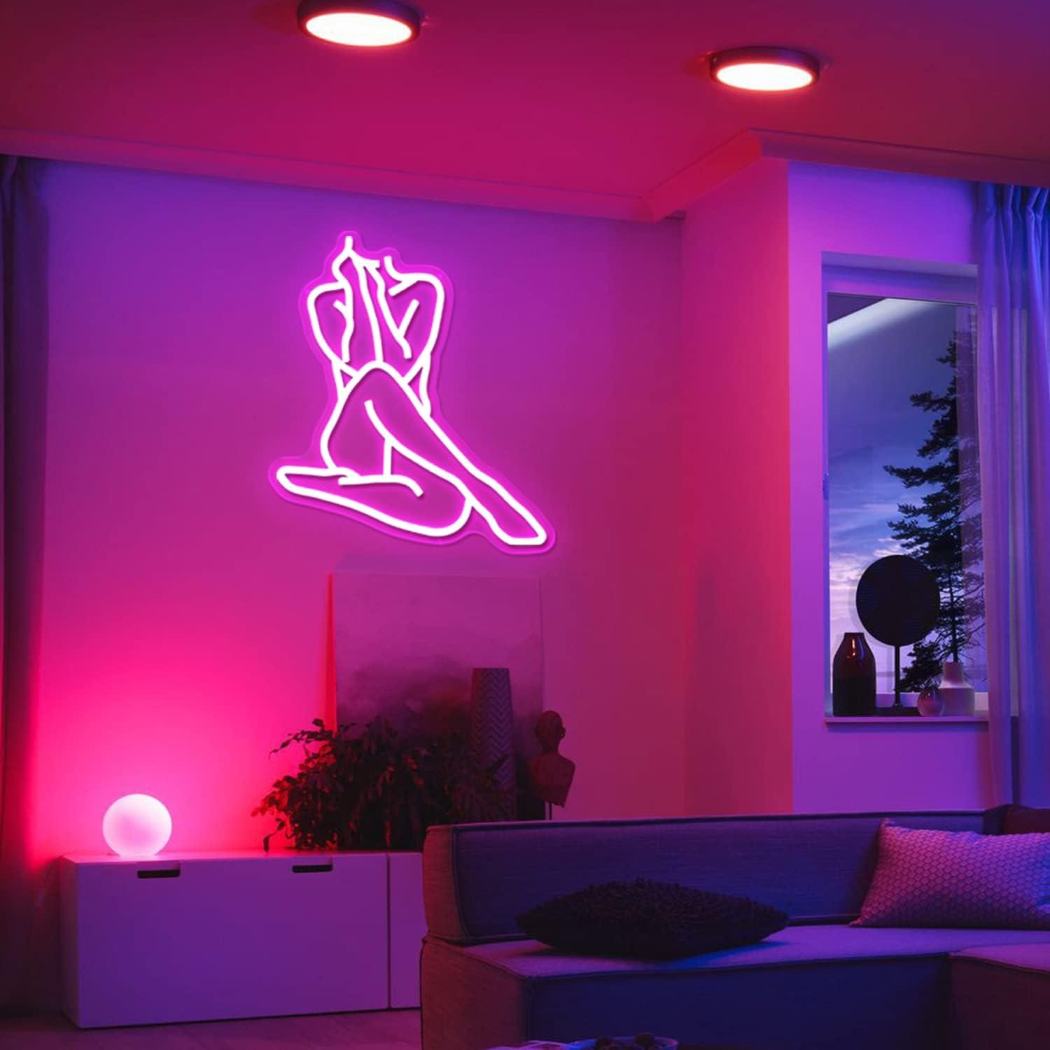 Lady Neon Sign Dimmable LED Li - مراجعة Home Bar Signs وسعره